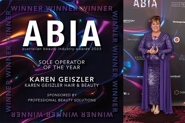 Apple Tree Creeks’ Karen Geiszler awarded at Australian Beauty Industry Awards 2023